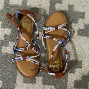 Multiple colored sandals
